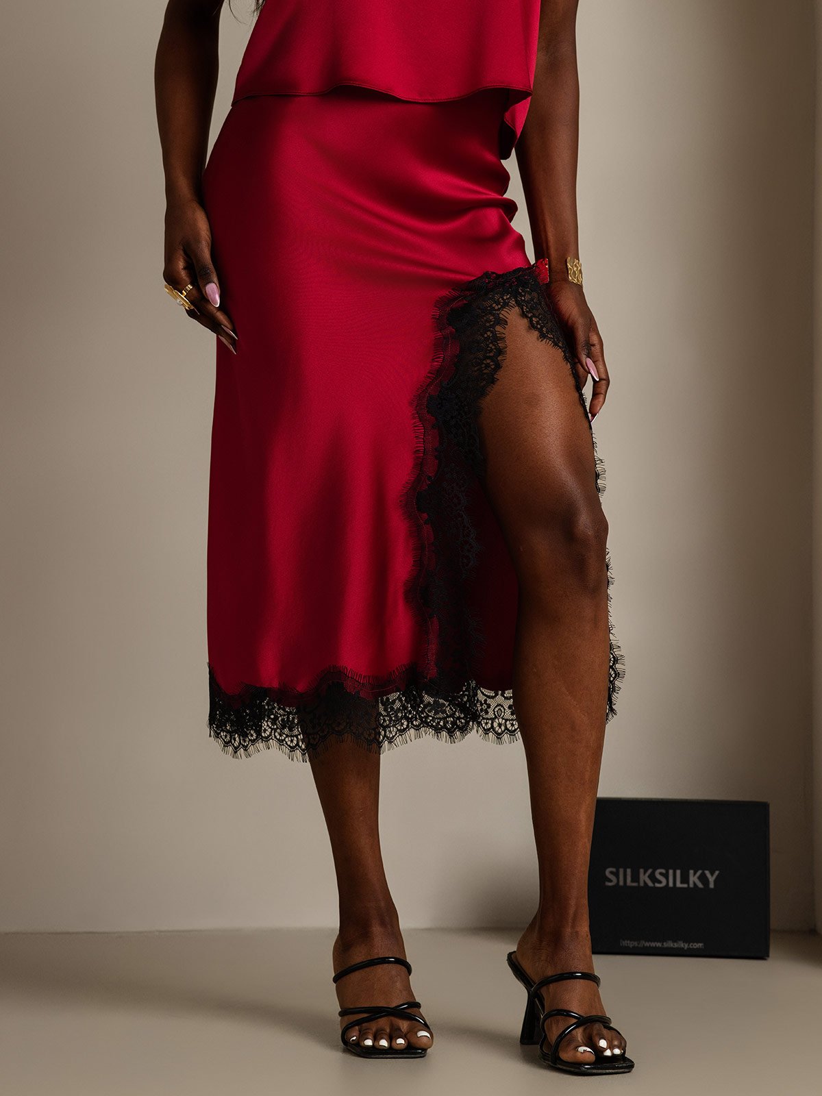 SilkSilky-IT 19Momme Seta Skirt Vino 007