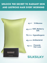 [Menta Verde] SilkSilky-IT 19Momme Seta pura Pillowcase 003
