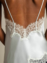[Azzurro] SilkSilky-IT Spaghetti Strap V Neck Cami 005