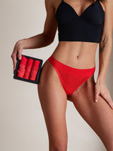 [Rosso] SilkSilky-IT Mutandine da donna 005