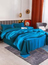 [Verde Acqua] SilkSilky-IT 19Momme Set di biancheria da letto 001