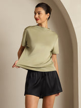 [Erba Secca] SilkSilky-IT Short Sleeve Magliette donna 003