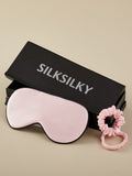 SilkSilky IT 19Momme Seta pura Eye Mask Rosa 001