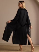 [Nero] SilkSilky-IT 3/4 Sleeve Womens Robe 002