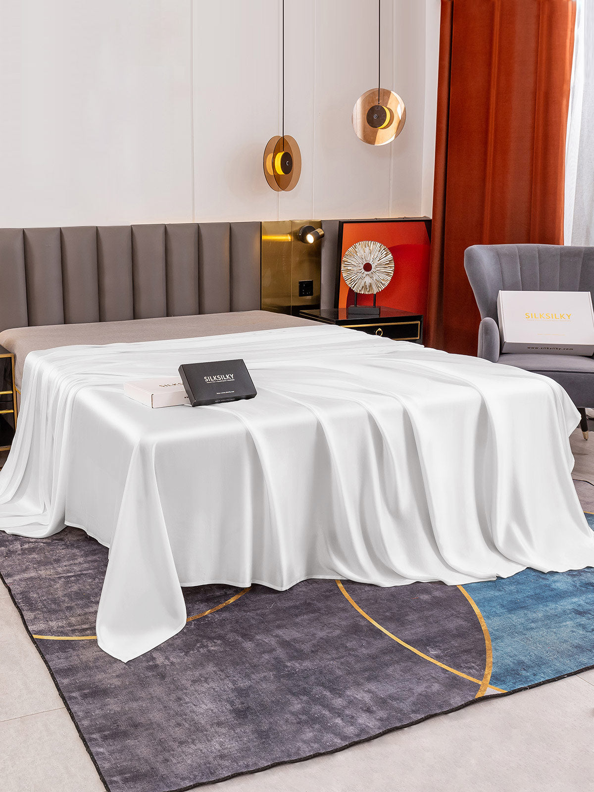 [Bianco] SilkSilky-IT 19Momme Seta pura Sheet 003