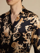 [Drago Nero] SilkSilky-IT Long Sleeve Vestaglia da uomo 003