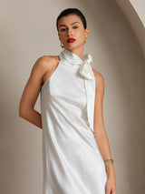 [Bianco] SilkSilky-IT Sleeveless Halter Vestiti da donna 003