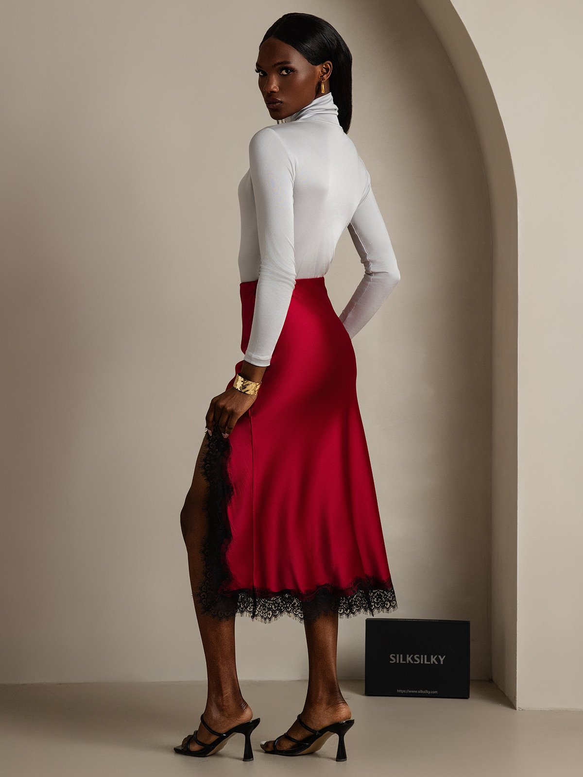 SilkSilky-IT 19Momme Seta Skirt Vino 002