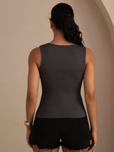 [Grigio] SilkSilky-IT Sleeveless Deep V Neck Cami 002