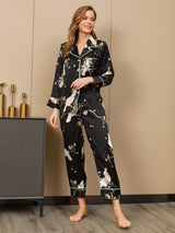 [Nero] SilkSilky-IT Seta pura Womens Pajamas 003