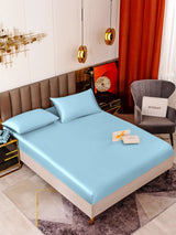 [Azzurro] SilkSilky-IT 19Momme Set di biancheria da letto 001