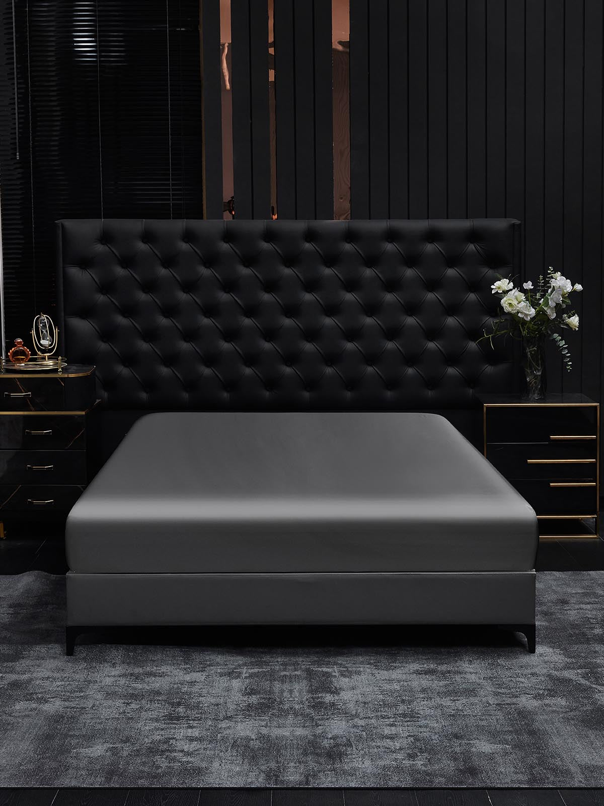 [Grigio Scuro] SilkSilky-IT 19Momme Seta pura Sheet 002