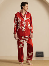 [Vino] SilkSilky-IT Long Sleeve Lapel Collar Pigiami da uomo 001