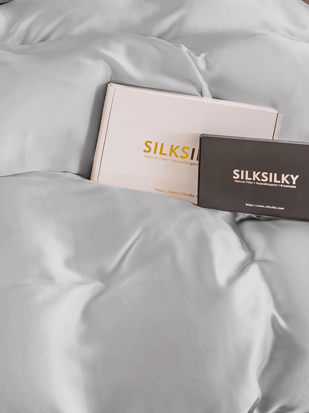 [Argento] SilkSilky-IT 25Momme Seta pura Duvet Cover 004