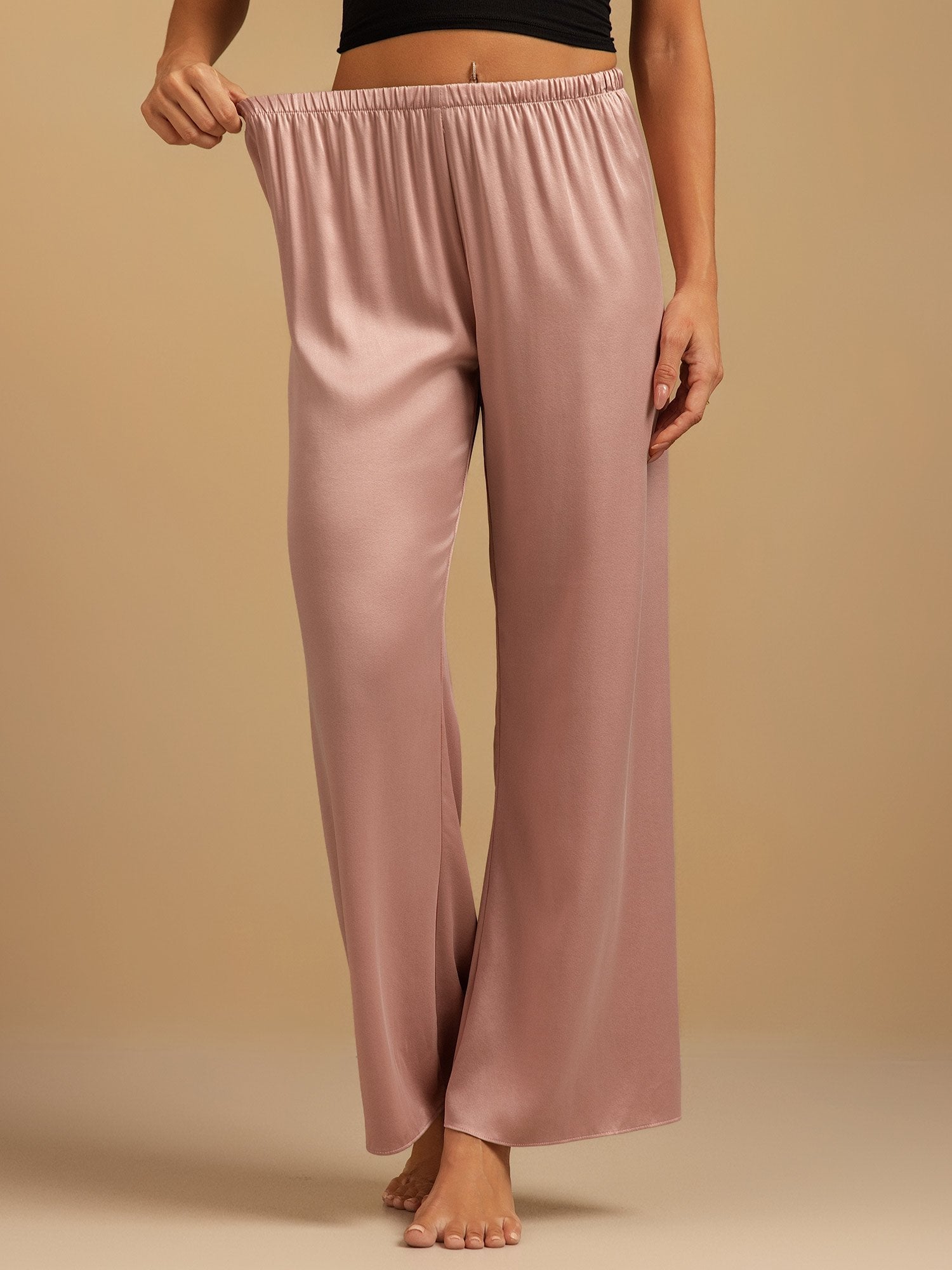 [Pelle Di Pesca] SilkSilky-IT 19Momme Seta Womens Sleep Bottoms 001,