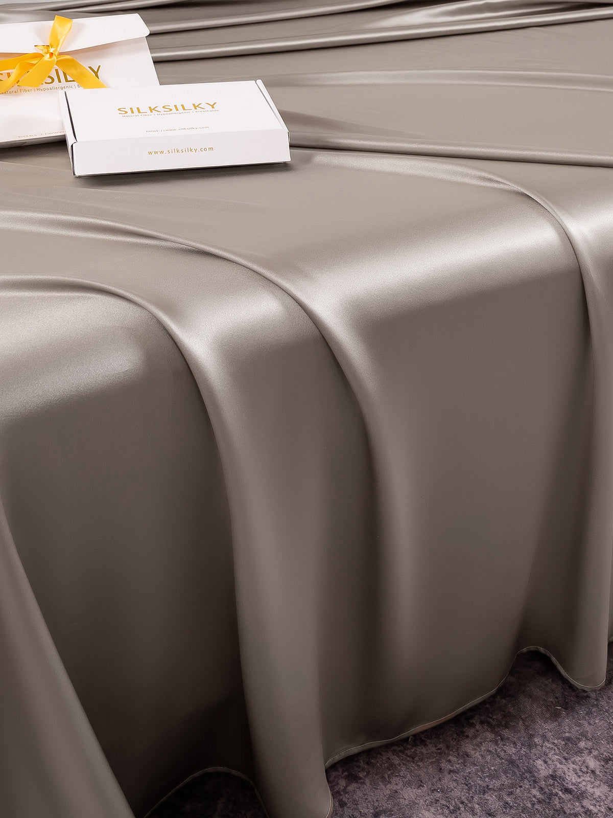 [Grigio] SilkSilky-IT 22Momme Seta pura Bedding Set 004