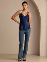 [Blu Scuro] SilkSilky-IT V Neck Cami 007