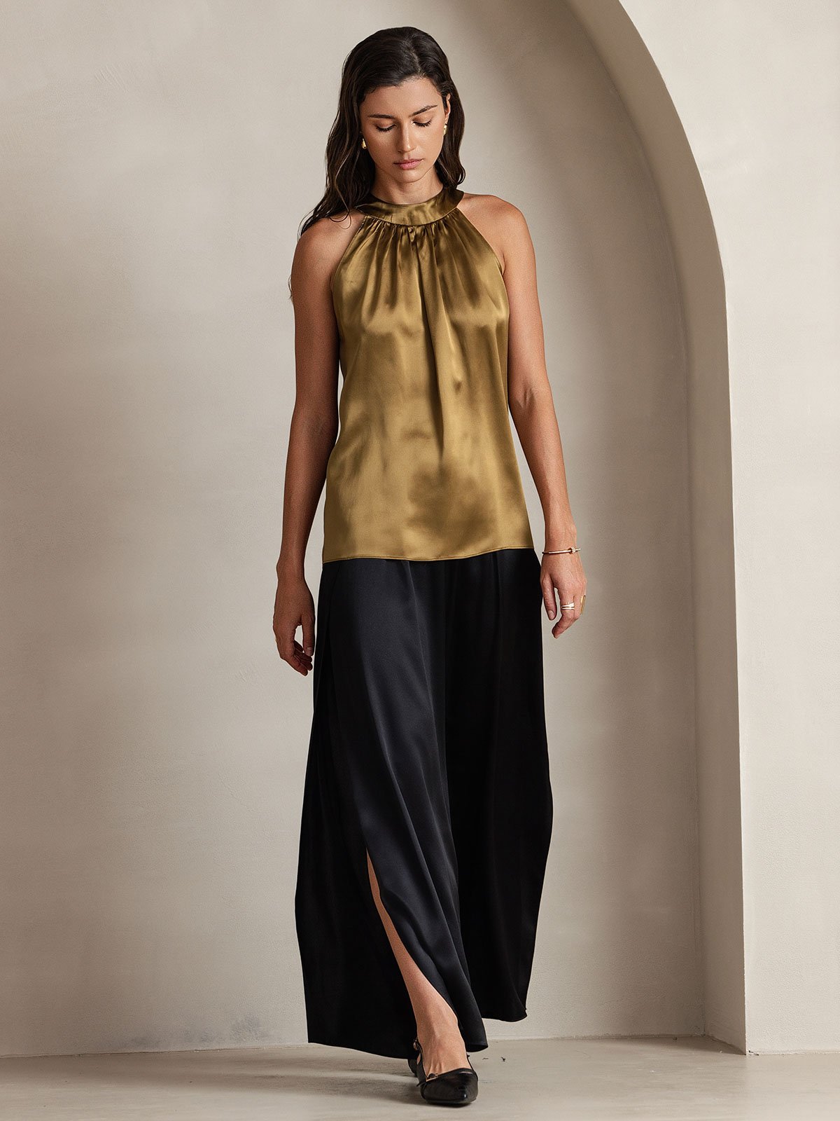 [Nero] SilkSilky-IT 19Momme Seta Womens Pants 005