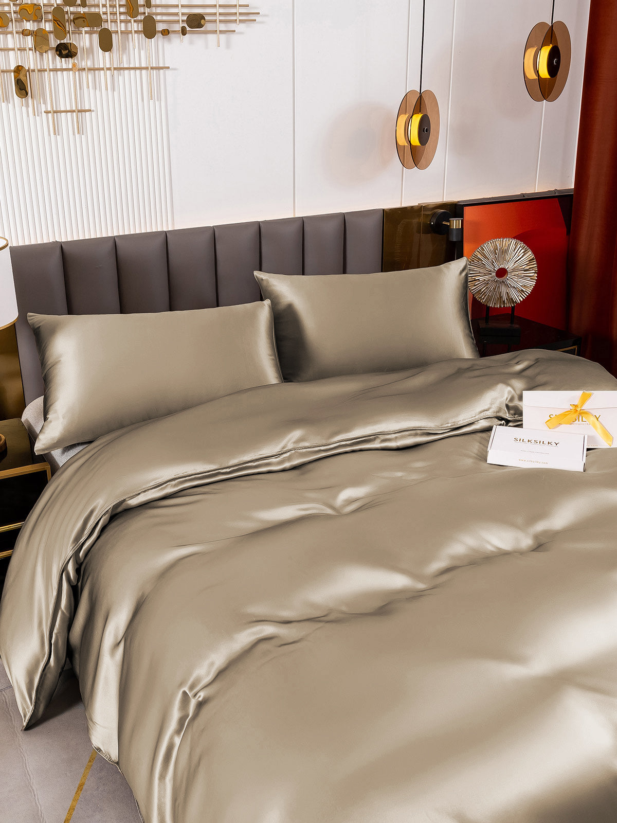 [Cachi] SilkSilky-IT 19Momme Seta pura Bedding Set 001