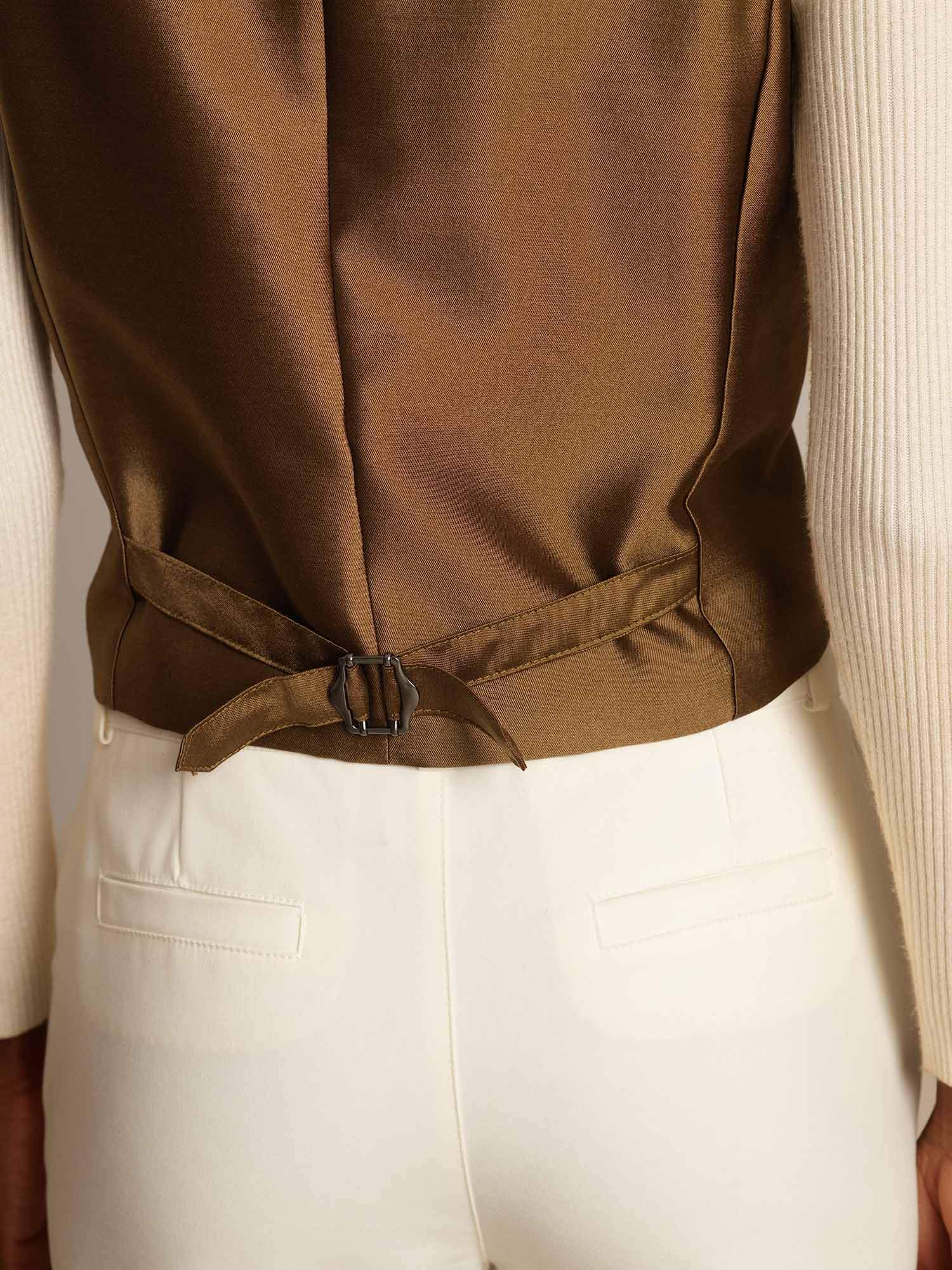 [Bronzo] SilkSilky-IT 32Momme Seta Womens Vest 002,