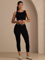 [Nero] SilkSilky-IT Sleeveless Crew Neck Women's Outfit Sets 008