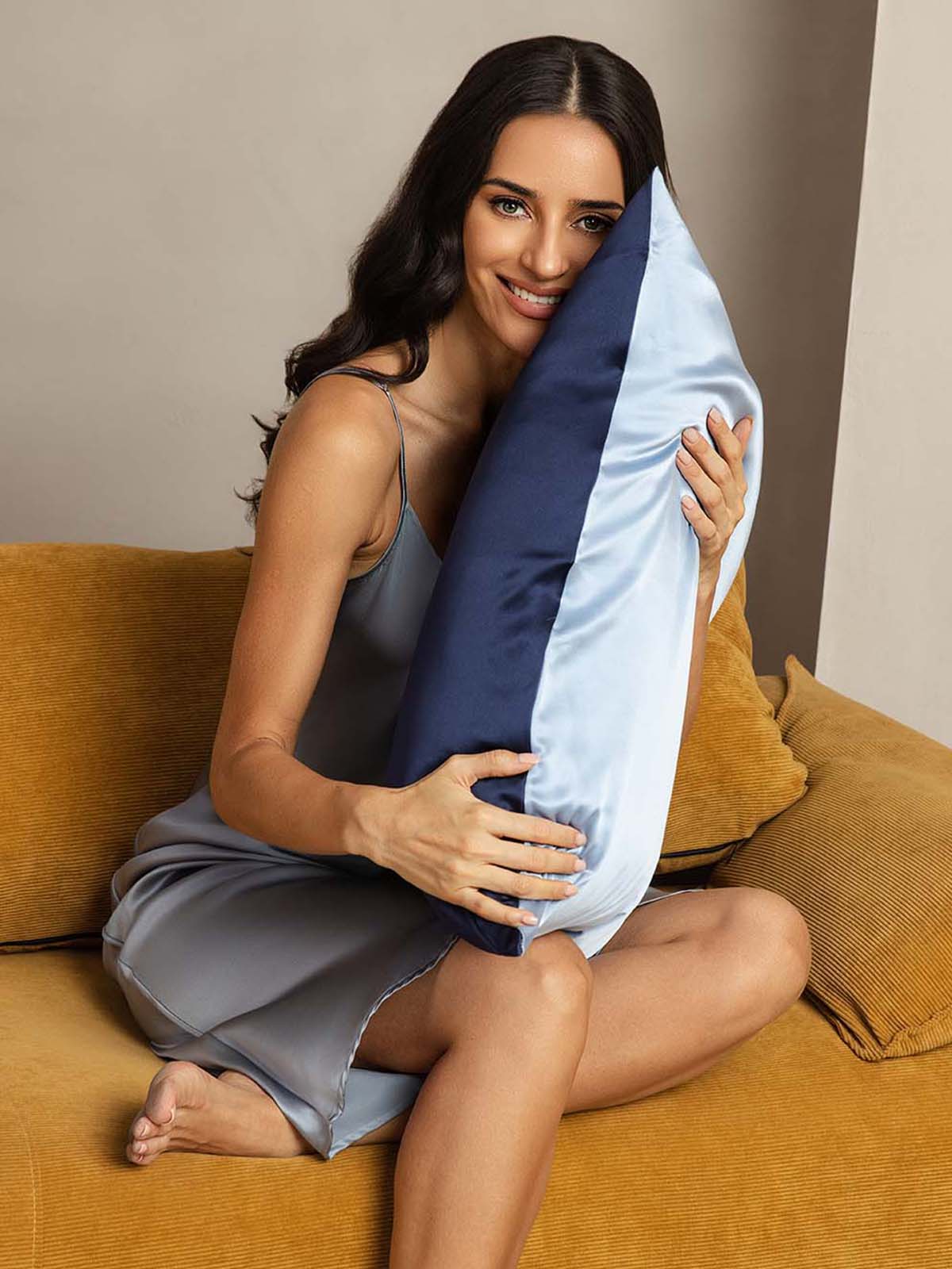 [BluScuro+Azzurro] SilkSilky-IT 22Momme Seta pura Pillowcase 003
