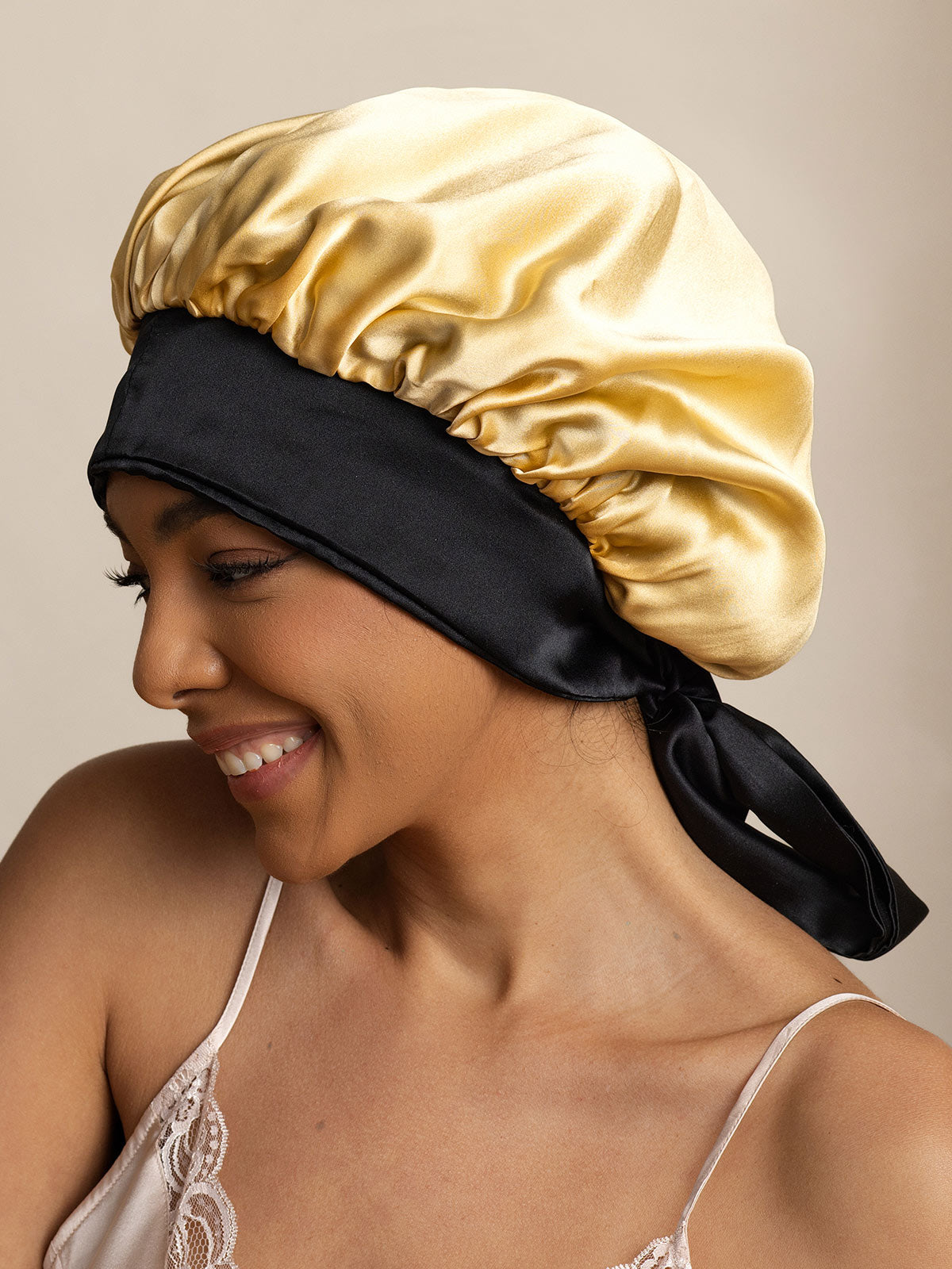 SilkSilky-IT Seta pura Sleep Cap Champagne 005