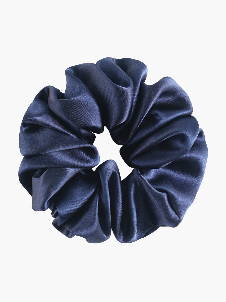[Blu Scuro] SilkSilky-IT 19Momme Seta pura Scrunchie 003