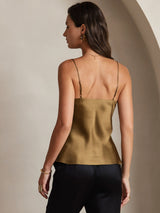 [Caffè] SilkSilky-IT Spaghetti Strap V Neck Cami 002
