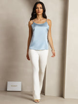 [Blu Grigiastro] SilkSilky-IT Spaghetti Strap Cami 003