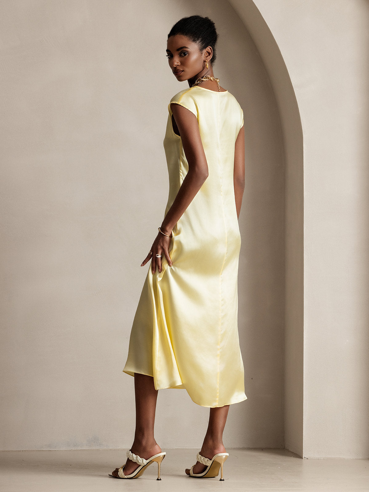 [Giallo Chiaro] SilkSilky-IT 19Momme Seta Dress 002