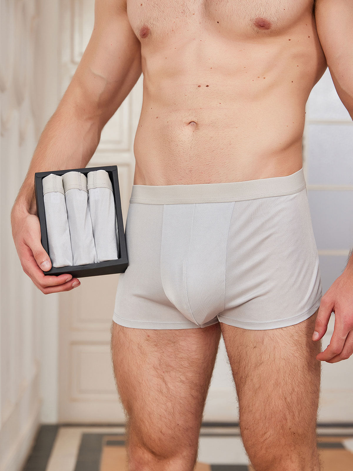 [Grigio] SilkSilky-IT Intimo da uomo 001
