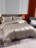 SilkSilky IT 22Momme Seta pura Bedding Set Grigio 003