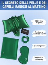 [Verde Scuro] SilkSilky-IT 19Momme Seta pura Pillowcase Set 002
