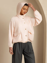 [Rosa] SilkSilky-IT Manica lunga Collo alto Capispalla da donna 001