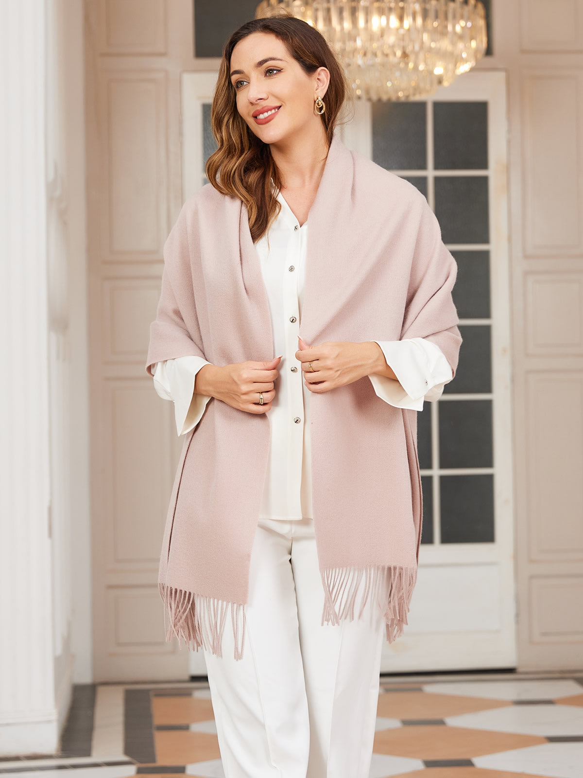 [Beige Chiaro] SilkSilky-IT Lana Scarf 002