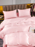 SilkSilky IT 22Momme Seta pura Bedding Set Rosa 005