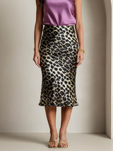 [Leopardo] SilkSilky-IT 19Momme Seta pura Skirt 003,
