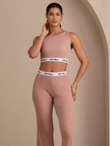 [Rosa] SilkSilky-IT Sleeveless Crew Neck Women's Outfit Sets 003
