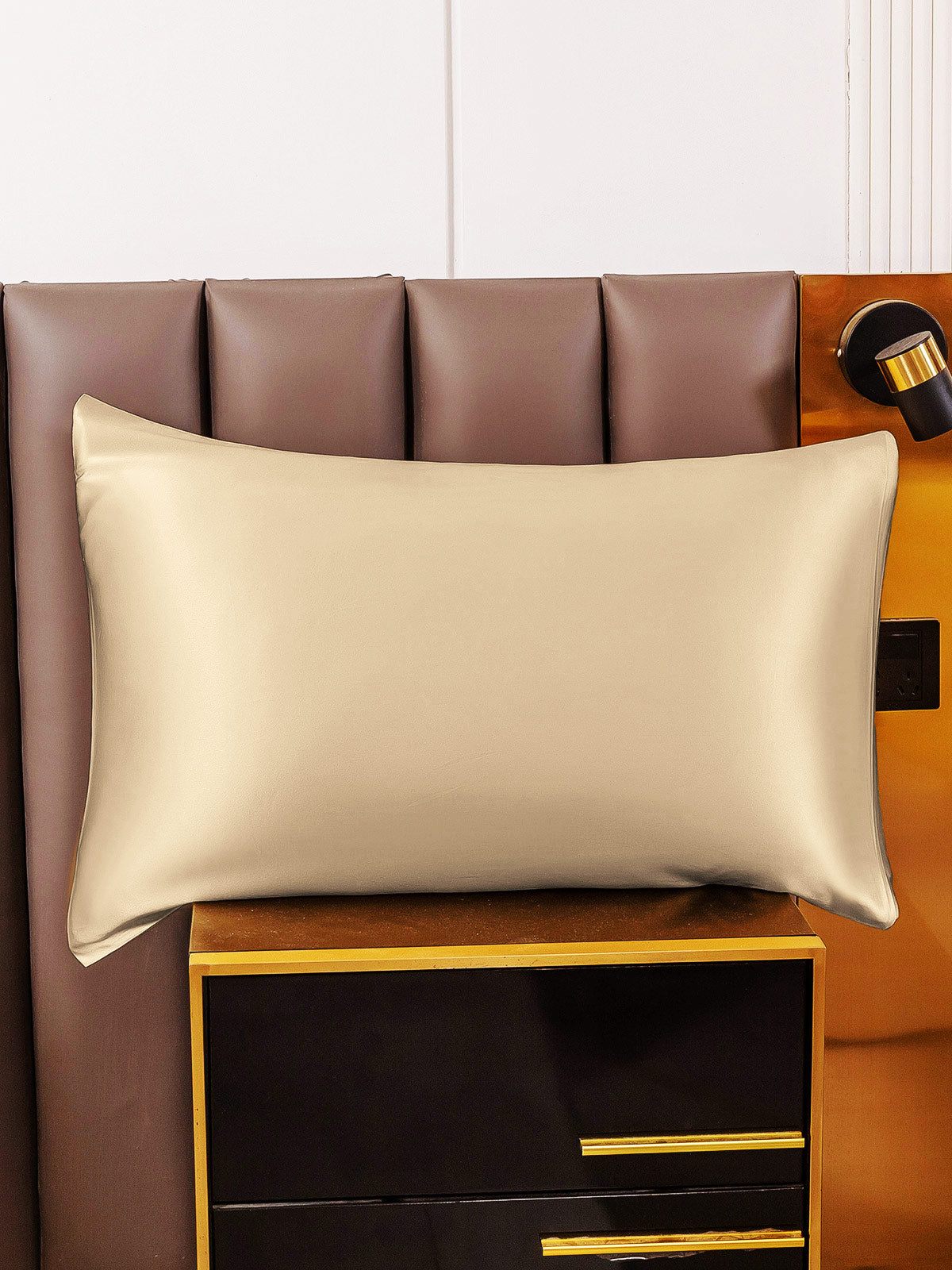 [Beige] SilkSilky-IT 22Momme Seta pura Pillowcase 001