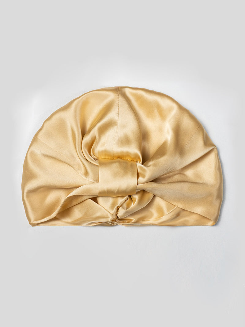 [Champagne] SilkSilky-IT Seta pura Sleep Cap 005