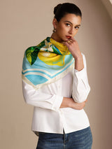 [Limone Blu] SilkSilky-IT Scarf 004