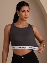 [Grigio] SilkSilky-IT Sleeveless Crew Neck Cami 003