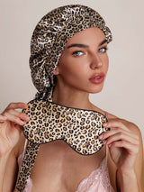 SilkSilky-IT Seta pura Sleep Cap Leopardo 001