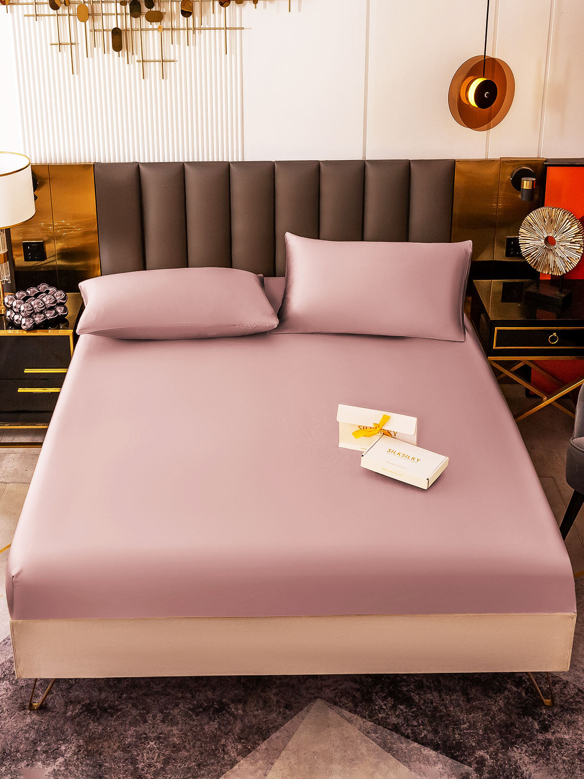 [Malva Pallido] SilkSilky-IT 19Momme Seta pura Bedding Set 002