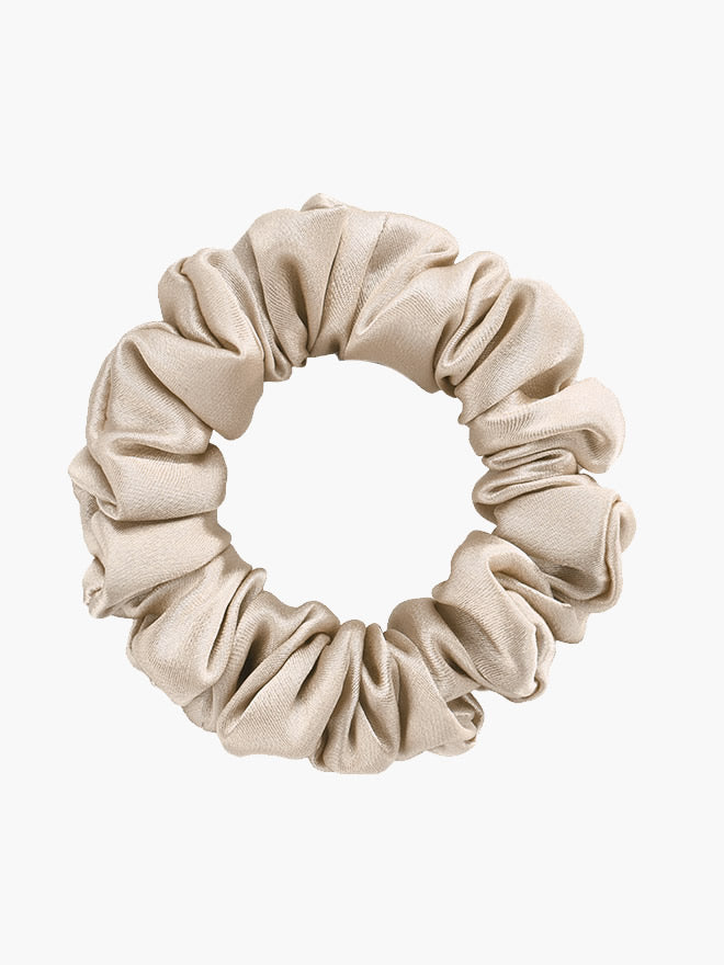 [Beige] SilkSilky-IT 19Momme Seta pura Scrunchie 004
