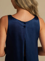 [Blu Scuro] SilkSilky-IT Sleeveless Scoop Neck Cami 004