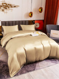 SilkSilky IT 19Momme Seta pura Bedding Set Beige 004