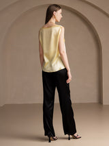 [Giallo Chiaro] SilkSilky-IT Sleeveless Round Neck Cami 002