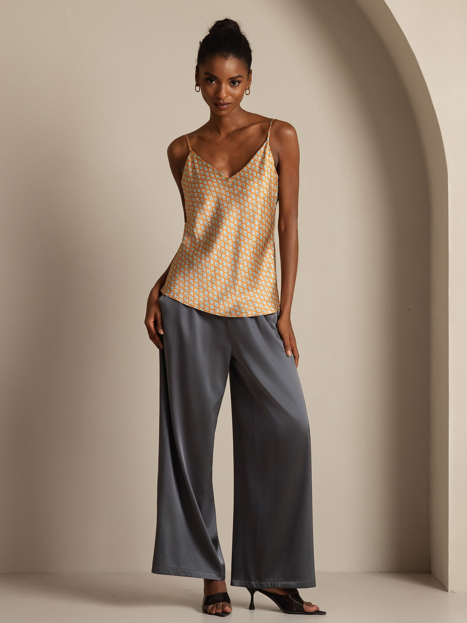 [Floral] SilkSilky-IT Seta pura Camisoles 005